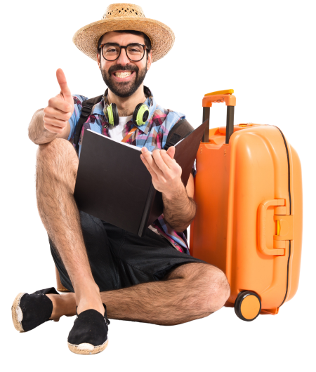 Traveler with luggage